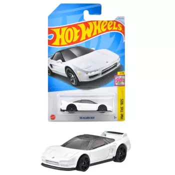 Hot Wheels Basic Car 90 Acura NSX Vehicle Toy Mini Car for Ages 3 and Up White HXR29