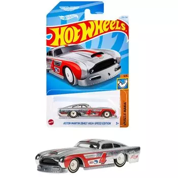 Hot Wheels Basic Car Aston Martin DB4GT High Speed Edition игрушечная мини-машинка для детей от 3 лет и старше, серебристый HXR20