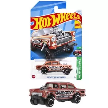 Hot Wheels Basic Car Chevy Bel Air Gasser, возрастом от 1 до 55 лет и HXP87 55 [Мини-кар] [3 вверх]