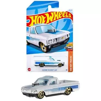 Hot Wheels Basic Car Custom 72 Chevy LUV Vehicle Toy Mini Car Возраст 3 и старше Белый HXR22