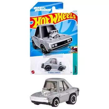 Hot Wheels Basic Car Dodge Charger Vehicle Игрушечная мини-машинка для детей от 3 лет и старше, серебристый HXR25 70