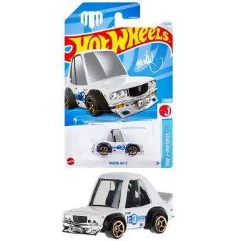 Hot Wheels Basic Car Mazda игрушечная мини-машинка для детей от 3 лет и старше, белая HXR23 RX-3