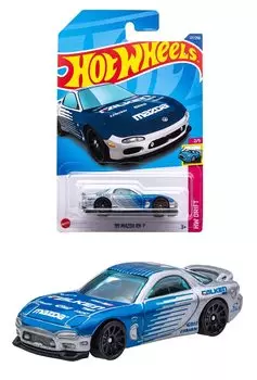 Hot Wheels Basic Car Mazda, модель HHF73, синяя, 95 года, RX-7 [3 ~] 1/64