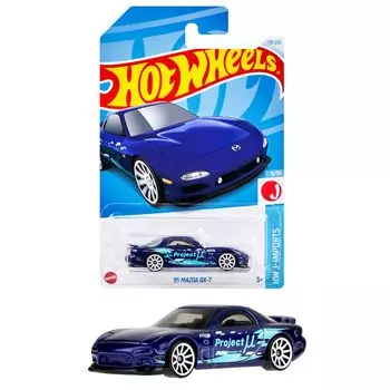 Hot Wheels Basic Car Mazda Vehicle Toy Mini Car для детей от 3 лет и старше Синий HXR27 95 RX-7