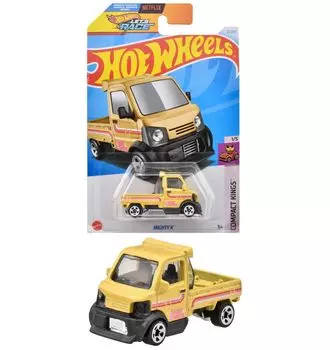 Hot Wheels Basic Car Mighty K Vehicle Toy Mini Car 3 Years Old and Up Yellow HXR00
