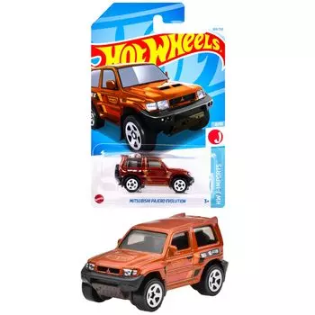 Hot Wheels Basic Car Mitsubishi Pajero Evolution Vehicle Игрушечная мини-машинка для детей от 3 лет и старше, оранжевый HXR09