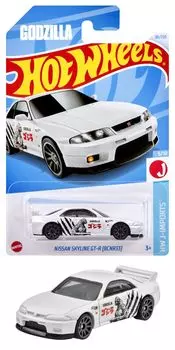 Hot Wheels Basic Car Nissan Skyline 2000-х годов и HXP94 GT-R (BCNR33) [Мини-автомобиль] [3 вверх] белый