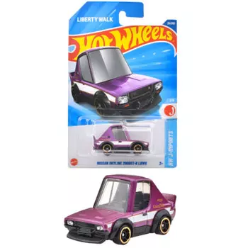 Hot Wheels Basic Car Nissan Skyline 2000GT-R LBWK игрушечная мини-машинка для детей от 3 лет и старше, фиолетовая JFN52