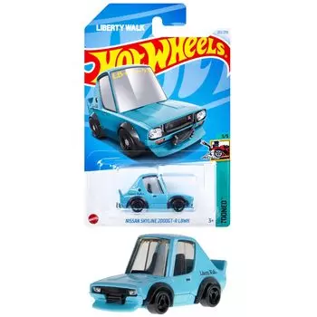 Hot Wheels Basic Car Nissan Skyline LBWK игрушечная мини-машинка для детей от 3 лет и старше, синяя HXR17 2000GT-R