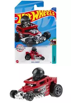 Hot Wheels Basic Car Skull Shaker возрастом 3 года и HHF29 Красный [3 вверх] 1/64