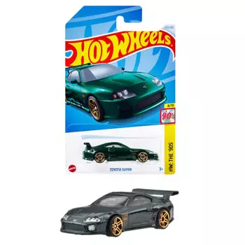 Hot Wheels Basic Car Toyota Supra игрушечная мини-машинка для детей от 3 лет и старше зеленая HXR24