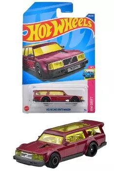 Hot Wheels Basic Car Volvo 240 Drift Wagon [от 3 лет] HHF62 Красный 1/64