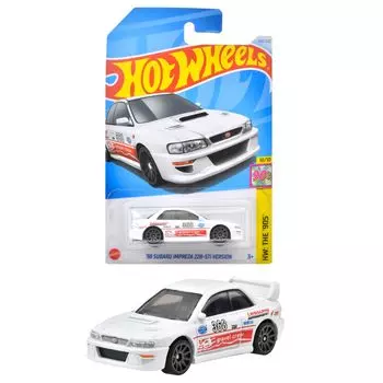 Hot Wheels Базовая машинка Subaru Impreza Версия игрушечного мини-автомобиля для детей от 3 лет и старше Белый HXR30 98 22B-STi