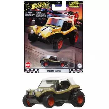Hot Wheels Boulevard Meyers Manx Vehicle игрушечная мини-машинка для детей от 3 лет и старше, золотая HRT57