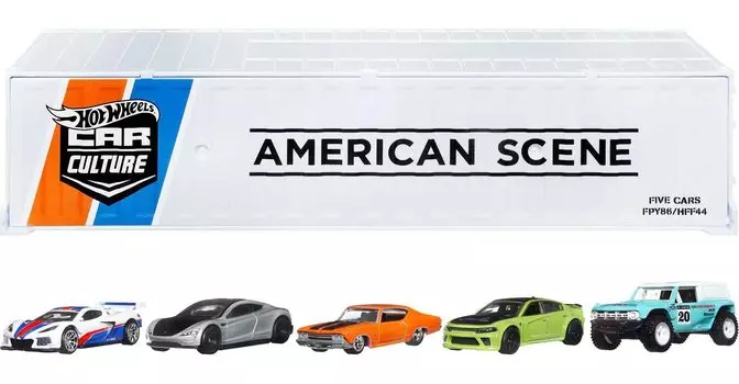 Hot Wheels Car Culture American Scene Контейнерный набор [от 3 лет] HFF44