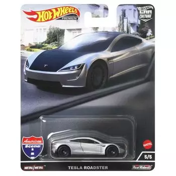 Hot Wheels Car Culture Американская сцена Tesla Roadster лет и HCK02 [3 вверх]