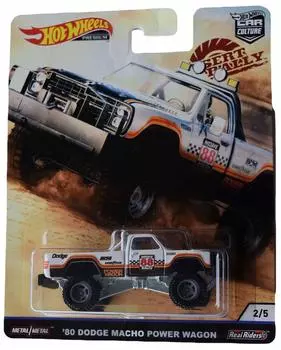 Hot Wheels Car Culture Desert Rally 80 Dodge Macho Power Wagon 25 Белый