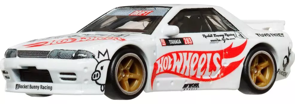 Hot Wheels Car Culture Modern Classics Nissan Skyline Pandem Vehicle Игрушечная мини-машина для детей от 3 лет и старше, белая HRV68 GT-R (Р32)