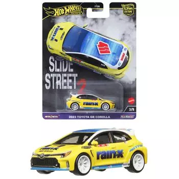 Hot Wheels Car Culture Slide Street 2023 Toyota GR Corolla игрушечная мини-машинка для детей от 3 лет и старше, желтая HKC82