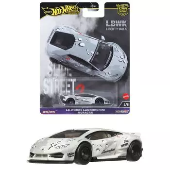 Hot Wheels Car Culture Slide Street Liberty Works Lamborghini Huracan Vehicle Toy Mini Car Возраст от 3 лет и старше Белый HKC84