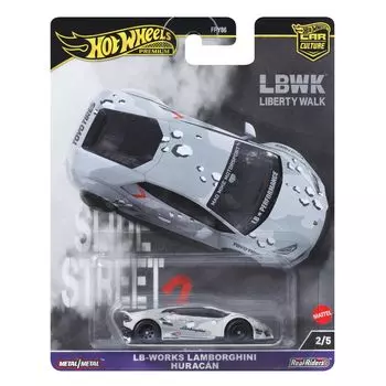 Hot Wheels Car Culture Slide Street Liberty Works Lamborghini Huracan Vehicle Toy Mini Car Возраст от 3 лет и старше Белый HKC84