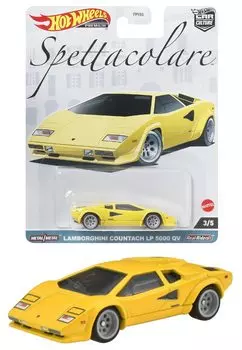 Hot Wheels Car Culture Spettacorale Lamborghini Countach LP 5000 QV возрастом 5000 лет и HKC47 - [3 вверх] жёлтый
