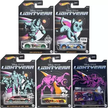 Hot Wheels Entertainment Theme Ассорти LIGHTYEAR Набор из 5 штук (Базз Лайтер) (1 каждый) ГДГ83-986У