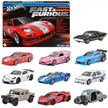 Hot Wheels Fast Furious 10 Car Pack игрушечная мини-машинка для детей от 3 лет и старше Multi HVX27 и