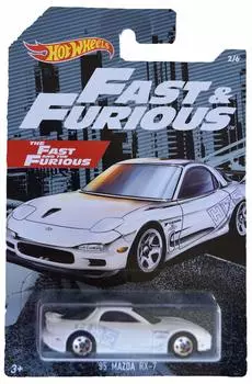 Hot Wheels Fast Furious Mazda RX 7 White & 95 2/6,