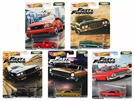 Hot Wheels Fast Furious Премиум Ассортимент MOTOR CITY MUSCLE Ассортимент из 10 предметов & - [GBW75-986G]