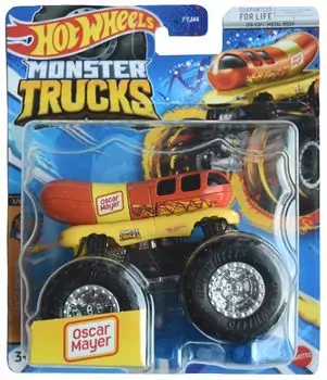 Hot Wheels Monster Truck Oscar Mayer Hot Dog Connect and Crash Car