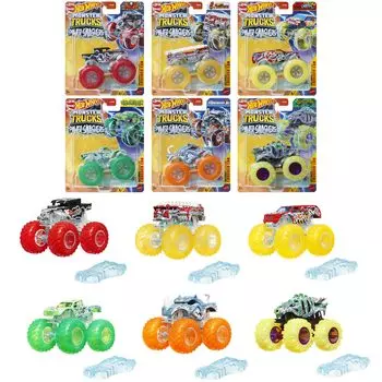 Hot Wheels Monster Truck Power Smashers Assorted 6 Cars Box Sale Vehicle Toy Mini Car 3 Years Old and Up Multi 986A-HYJ19