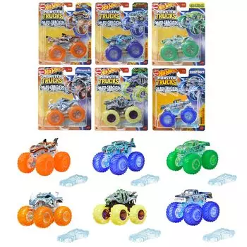 Hot Wheels Monster Truck Power Smashers Ассорти Коробка Продается Игрушечная Мини Машинка 3 Года и старше Мульти 6-Автомобилей 986B-HYJ19
