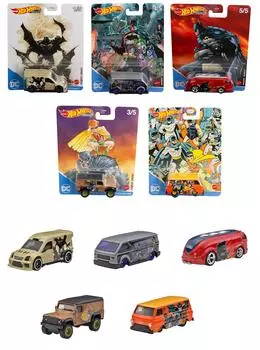 Hot Wheels Pop Culture Assortment - Batman [12 мини-автомобилей продаются в коробке] [от 3 лет] 987P-DLB45