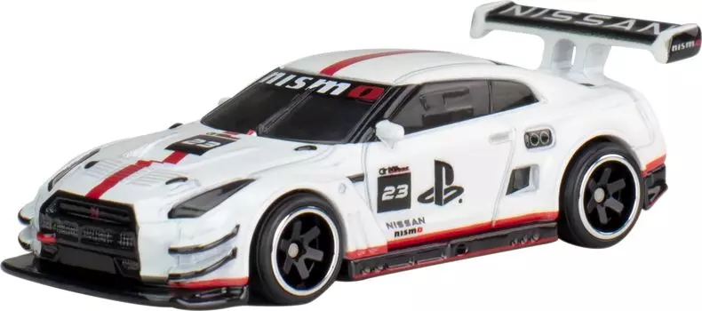 Hot Wheels Pop Culture Gran Turismo Nissan NISMO GT3 игрушечный мини-автомобиль для детей от 3 лет и старше, белый HVJ34 - GT-R