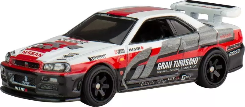 Hot Wheels Pop Culture Gran Turismo Nissan Skyline Vehicle Toy Mini Car 3 года и старше Красный HKC28 - GT-R (БНР34)