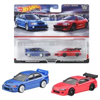 Hot Wheels Premium 2 Pack Mitsubishi Lancer Evolution VI Mitsubishi Eclipse 1995 года и HKF59 / 1995 [3 вверх]