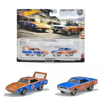 Hot Wheels Premium 2 Pack Plymouth Super Runner, возраст 1 год и HCY76 Bird/Road [3 шт.]