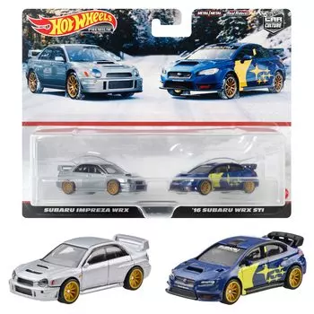 Hot Wheels Premium 2 Pack Subaru Impreza WRX Subaru WRX STI 2016 года и HKF60 / 16 [Мини-кар] [3 вверху]