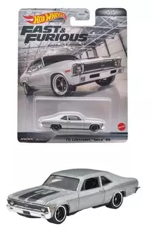 Hot Wheels Retro Entertainment Fast & Furious 70 Chevrolet Nova SS [3 years old and up] HCP14 Silver