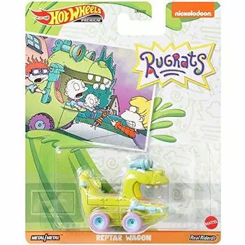 HOT WHEELS SCALE RETRO ENTERTAINMENT RUGRATS REPTAR WAGON Сделано Mattel Hot Wheels Scale Retro Entertainment Rugrats B Reptar Wagon 1:64 - 1:64 -
