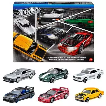 Hot Wheels Streets of Japan Multi Pack игрушечный мини-автомобиль 6 машин от 3 лет и старше Multi JBY77