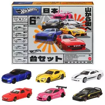 Hot Wheels Streets of Japan Multipack 6 Vehicles игрушечная мини-машинка для детей от 3 лет и старше Multi HRX54
