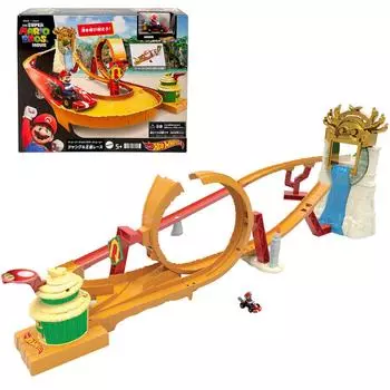 Hot Wheels Супер Братья Марио. Гонка по фильму «Королевство джунглей» [Игровой набор с 1 Mario Kart] [От 5 лет] HMK49
