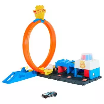 Hot Wheels Super Police Station Mini Car Vehicle Toy Playset для детей от 4 лет и старше, оранжевый JBM71 оранжевый