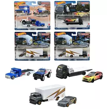 Hot Wheels Team Transport Assortment мини-машинки x4 set BOX лет и [2 распродажа] [3 в наличии] 986T-FLF56