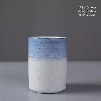 Hotel B & B Ceramic Couple Mouthwash Cup Tooth Tank Mouth Cup Bathroom Retro Family Tooth Cup Parent-Child Ceramic Tooth Set 225ml