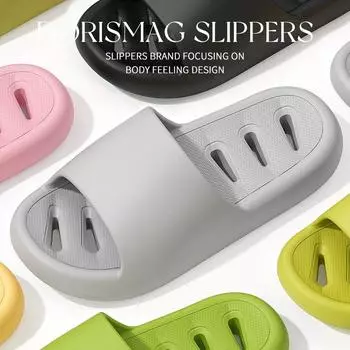 Hotel bath quick drying leaking bathroom cool slippers, male and female couples home indoor eva non-slip slippers summer 36-37 трава зеленый