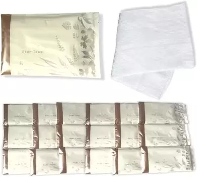 Hotel Body Wash Disposable in Commercial Body Bulk Large Capacity [Luxury Purveyor] Towel, (Made Japan/Individually Wrapped/Hotel Amenity), Use,