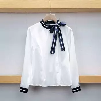 Hotel Dining Lobby Shirt Tea House Summer Work Clothes White long lining XL